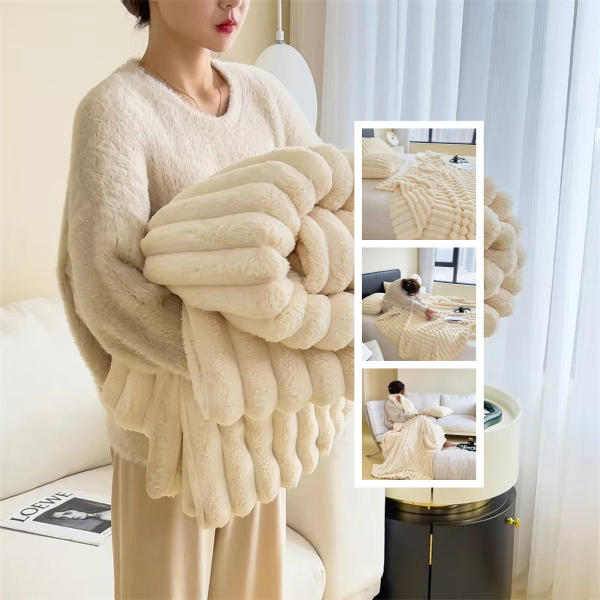 Sensory Heaven Cozy Double-sided Faux Fur Blanket